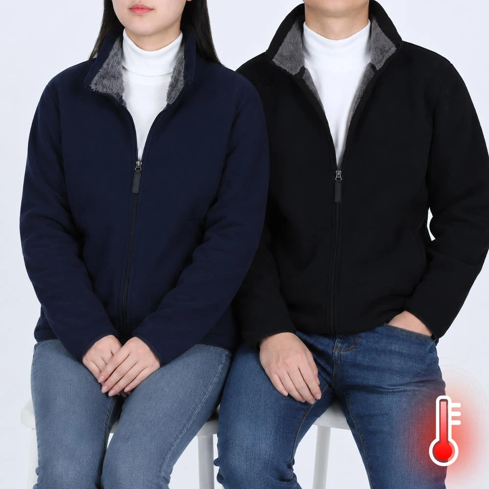 남자후리스집업 겨울 자켓 폴라폴리스 보아털 커플 폴라플리스 단체복 하이넥 폴리스 빅사이즈 실제 상품 이미지